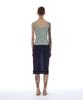 Partimento Woman Pwc Lace Trim Overlay Midi Skirt_Navy