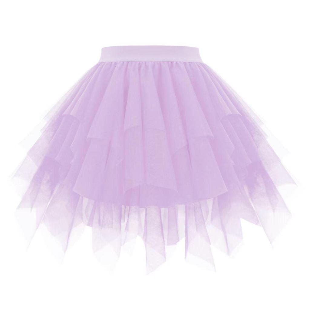 Women's Fluffy Mesh Ruffle Skirt - Short Princess Style