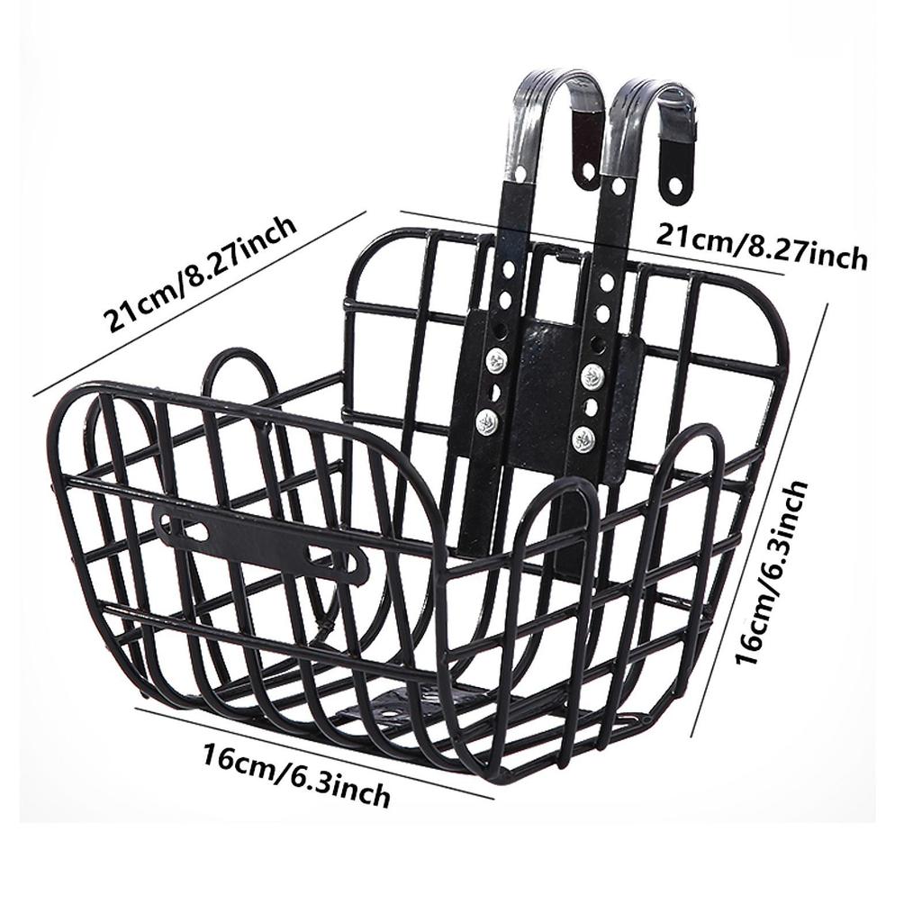 Front Kids Bike Basket Metal Sturdy Convenient Universal, Waterproof, Repair Part, Children Bicycle Basket, Easy Installation