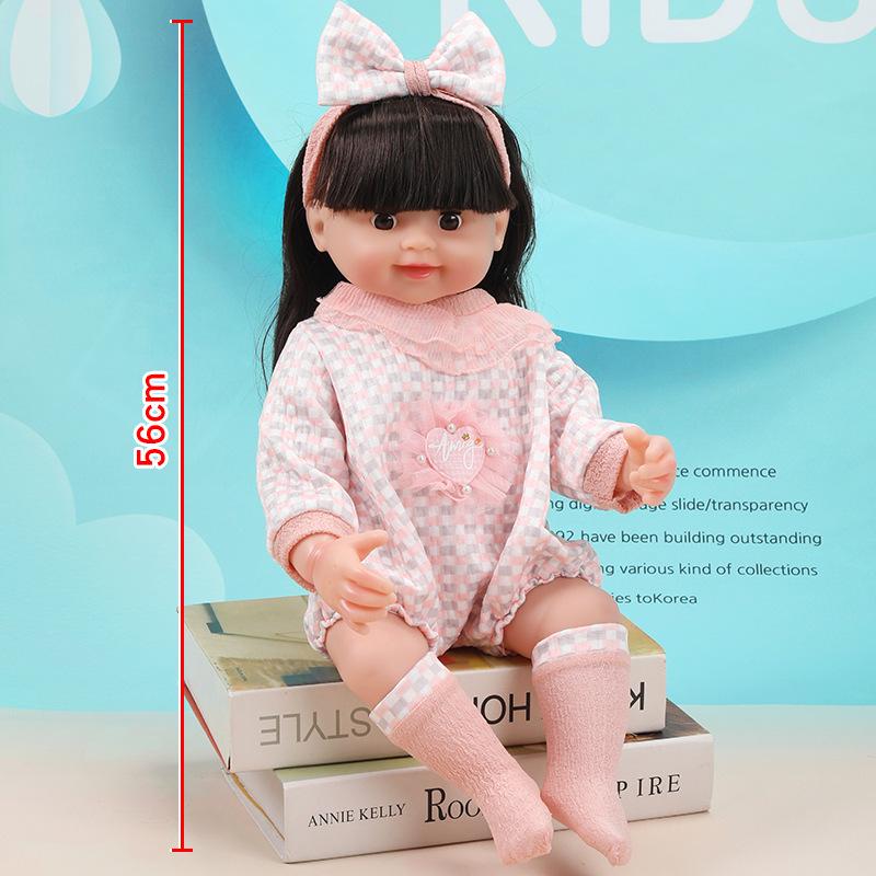 56cm Reborn Simulation Barbie Baby Doll Gift Set - Soft Gel Toy for Girls
