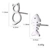 Cazador Cute Cat and Fish Bone Stud Earring Women Small Piercing Earrings Stainless Steel Jewelry Mother Gift 2026 Trend