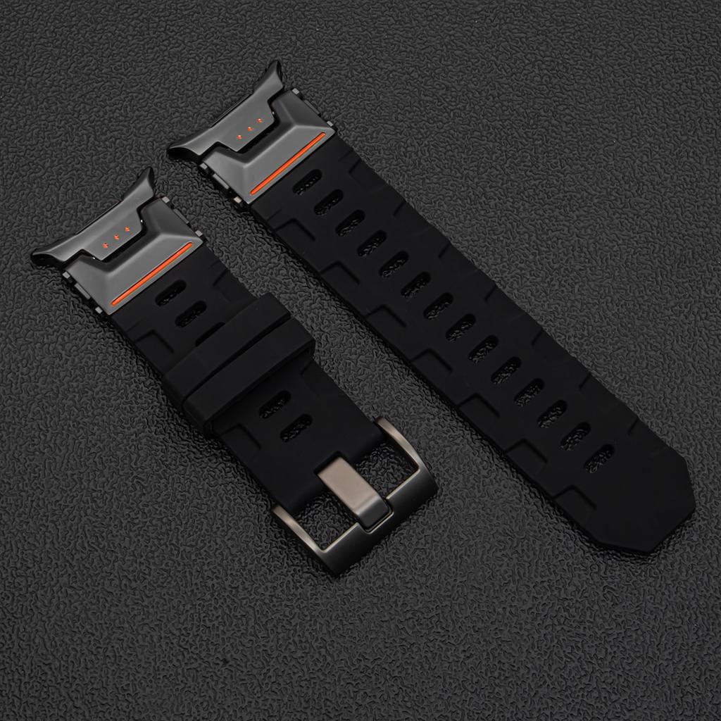 Soft Silicone Loop Strap for Samsung Galaxy Watch Ultra 47mm Luxury Men Sports Band Galaxy Ultra 2025 No Gap Curved End Bracelet