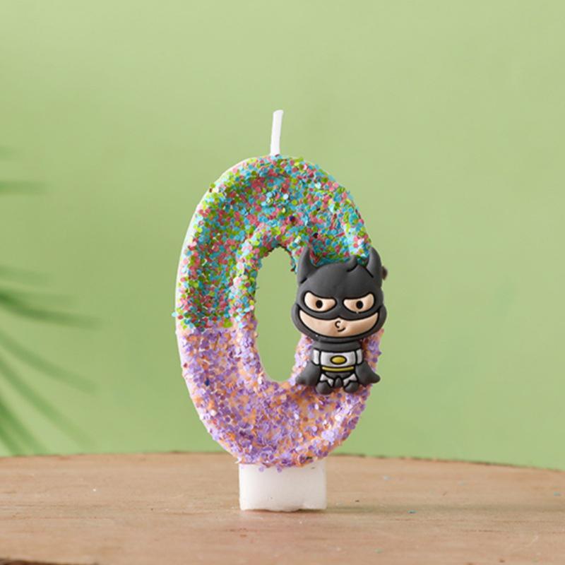 Shein Batman Number Candles 0-9: Kid's Birthday Cake Party Decorations.
