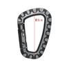 Grandios [Set of 4] Plastic Carabiners, Resin, Military, Airsoft, Black, Solid Color (GD-ABSCRBN-4SET)
