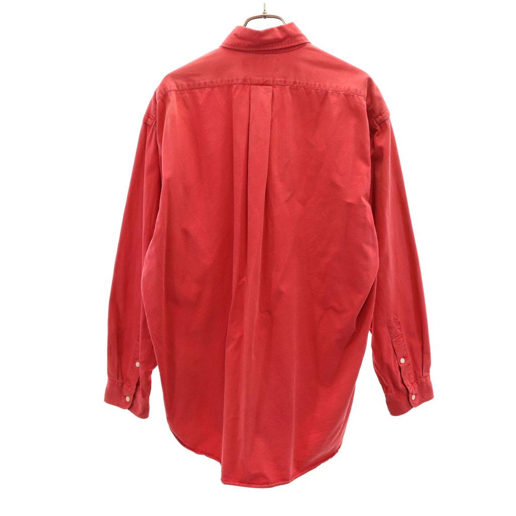 Ralph Lauren 90s Old Long Sleeve Button Down Shirt L Red Men's Used