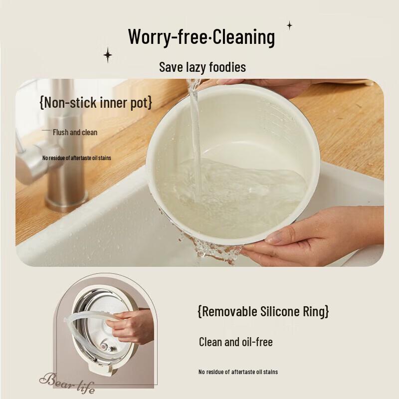 Bear 2L Mini Electric Pressure Cooker CN plug (adapter included)