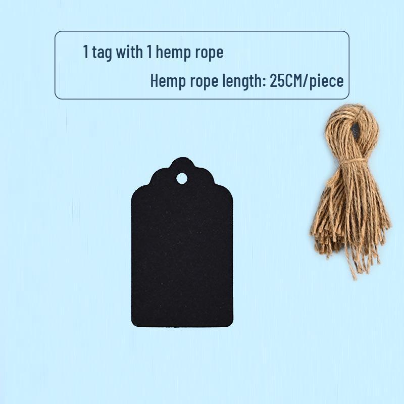 50x30 Kraft Paper Flower Head Blank Hang Tag - European Handwritten Message Bookmark Gift