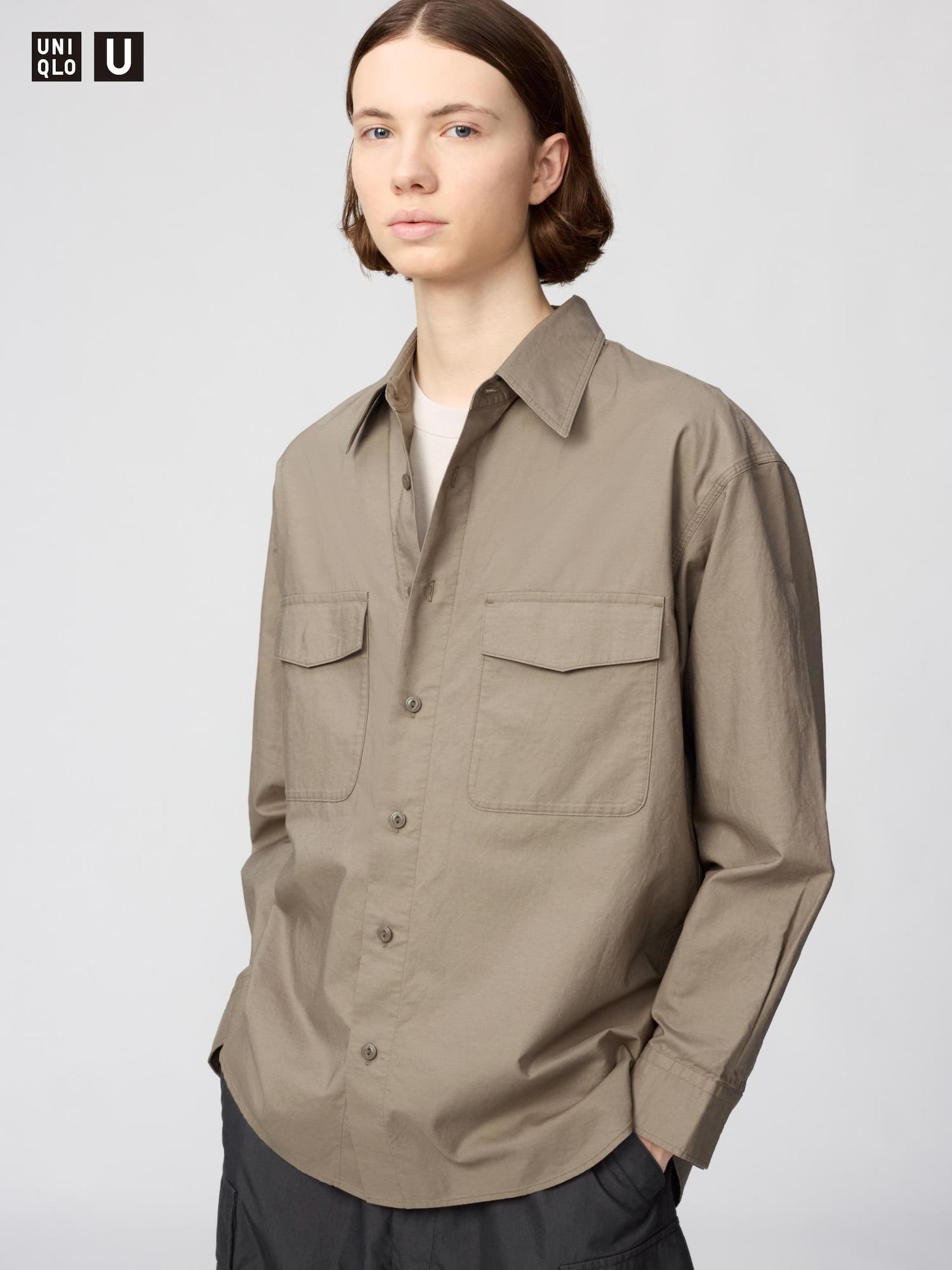 

Рубашка оверсайз Uniqlo Work с длинным рукавом 36 BROWN/MEN 4XL