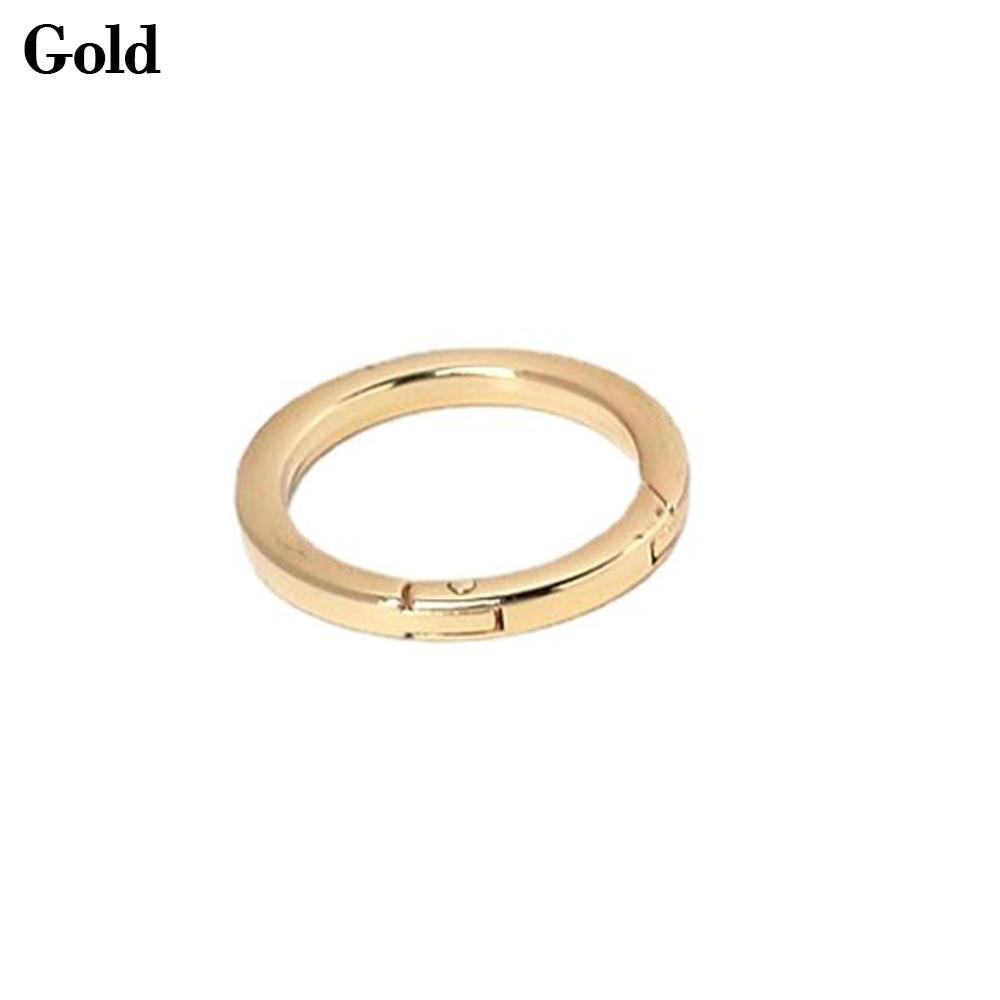 Black gold silver Round Push Trigger Snap Clasp Clip Bag Belt Buckle Spring O-Ring Buckles Carabiner Purses Handbags