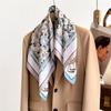 Luxury Brand Square Scarf Design Double Side Shawl Wrap 70cm Print Twill Silk Women Hijab Female Foulard Headband Bandana