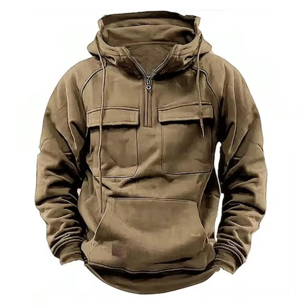 Podzim Zima Mikiny Pánské Zip Patchwork Teplé fleecové mikiny Vícekaps Pánská Móda Bunda s kapucí Silná outdoorová mikina