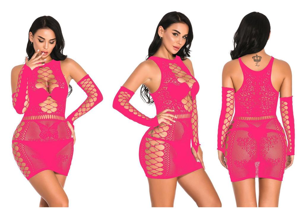 Lenjerie Intimă Sexy Mărimi Mari Body Dintr-o Piesa Femei Plasă Transparentă Lenjerie Intimă Transparentă Fără Bretele Body Erotic