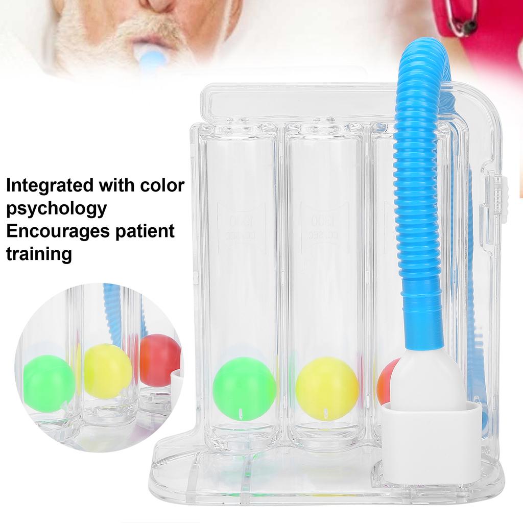 Dychové cvičebné zariadenie Tri guľôčky Hlboké dýchanie Tréning vitálnej kapacity Pľúcne cvičebné zariadenie