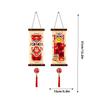 2Pcs Red New Year Wall Pendant Traditional Blessing Words Spring Festival Couplet Chinese Style 2026 Year Door Hanging Decor