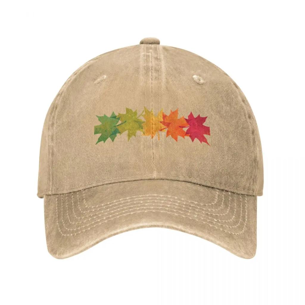 Falling Maple : Brown Baseball Cap Trucker Cap Golf Men Cap Women'S