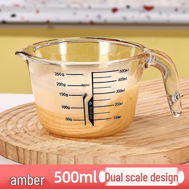 ZISIZ High-Temp Glass Measuring Cup with Handle