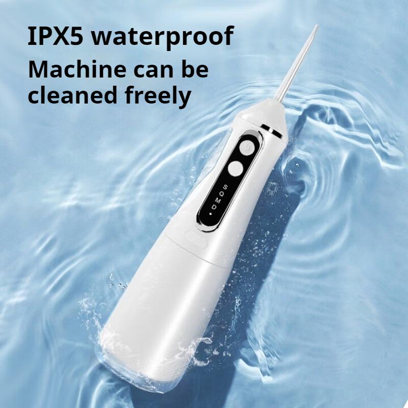 Handheld professional tooth flusher removes calculus micro-bubbles, deeply cleans tartar 500ml large water tank, and gives 4 nozzles as a gift.