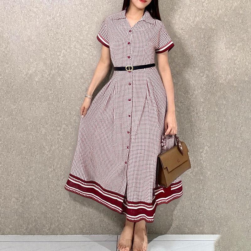 

ZANZEA Женское летнее повседневное платье с отложным воротником и коротким рукавом 5XL