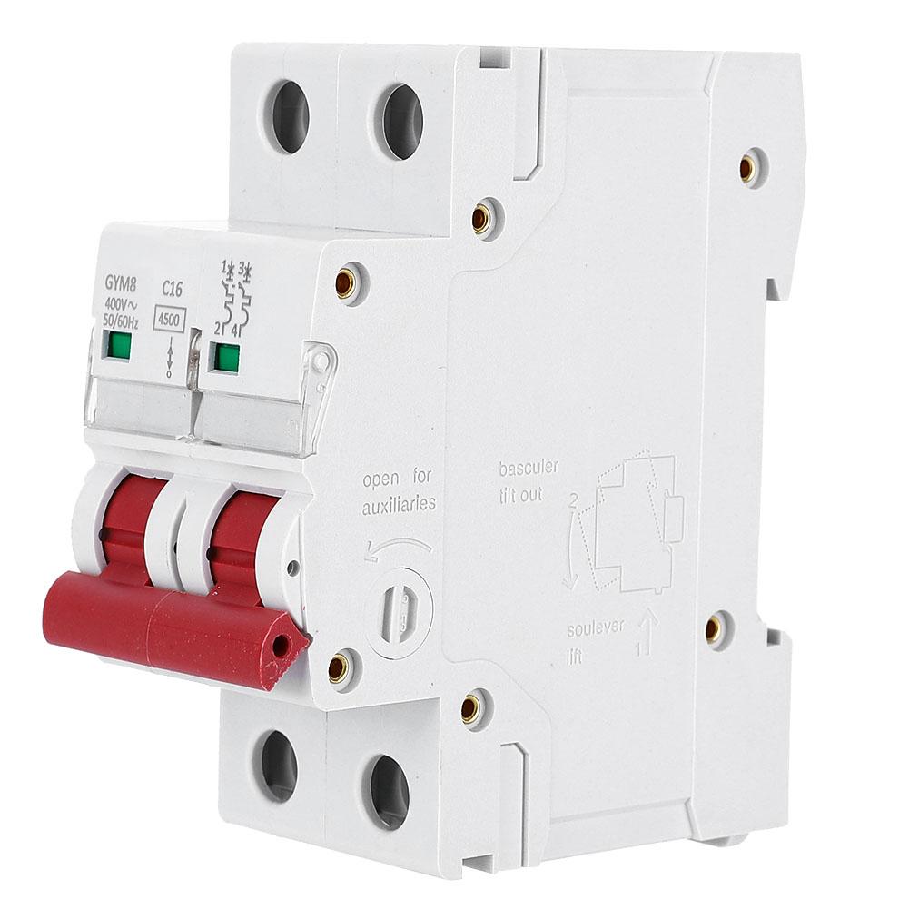 

GYM8 Miniature Circuit Breaker 2P Small Sized Air Switch Circuit Protection 400VAC 50 60Hz