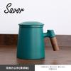 400ML Ceramic Mug Tea Cup with Infuser Household Belt Filter Double Wall Mug Drinkware Office with Handle Tea Strainer Lid