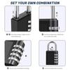 Combination Padlock - WELAN - 4 Digits - 10,000 Combinations - Secure - Black
