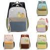 Kids Capacity Large Color Blocked Backpack With Cartoon Snail Print Design