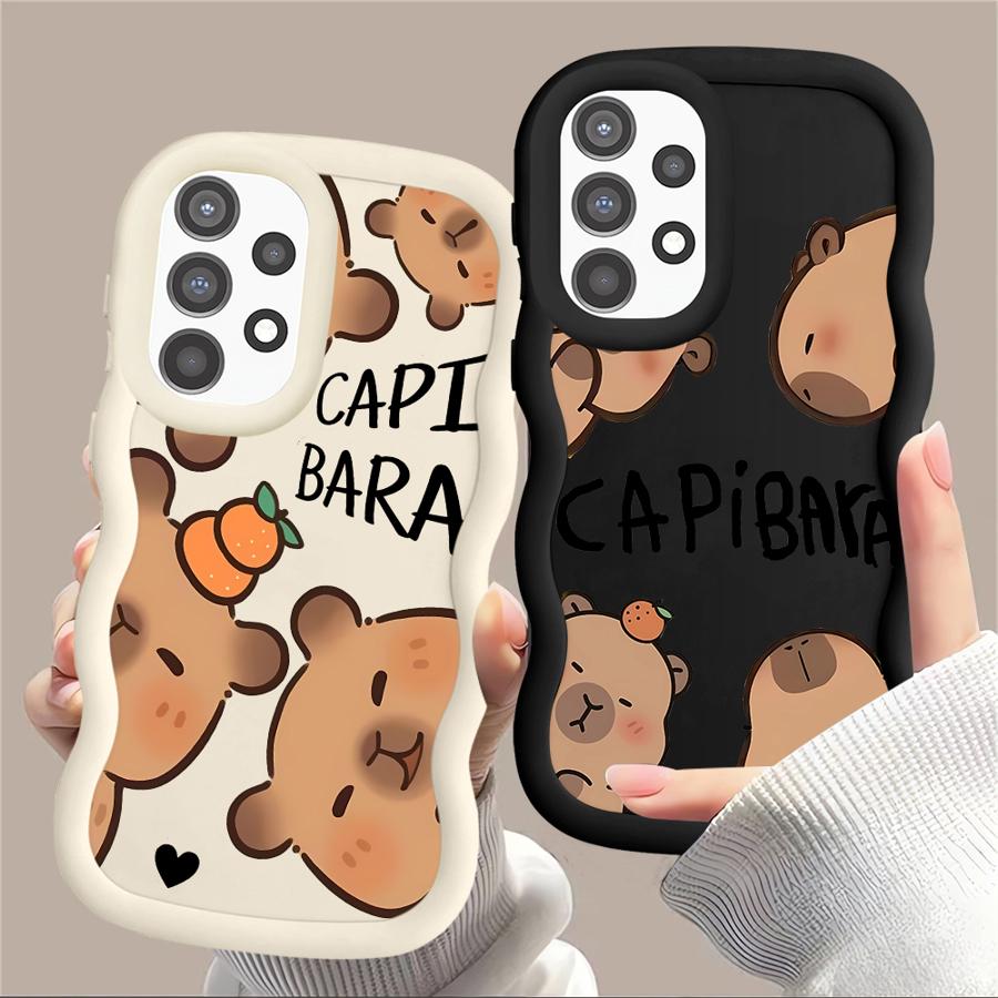 Case for Samsung Galaxy A50 A52 A55 A02s A51 A73 A30 A06 A04 A03 A20 A05 Soft Phone Cover Cartoon Capybara