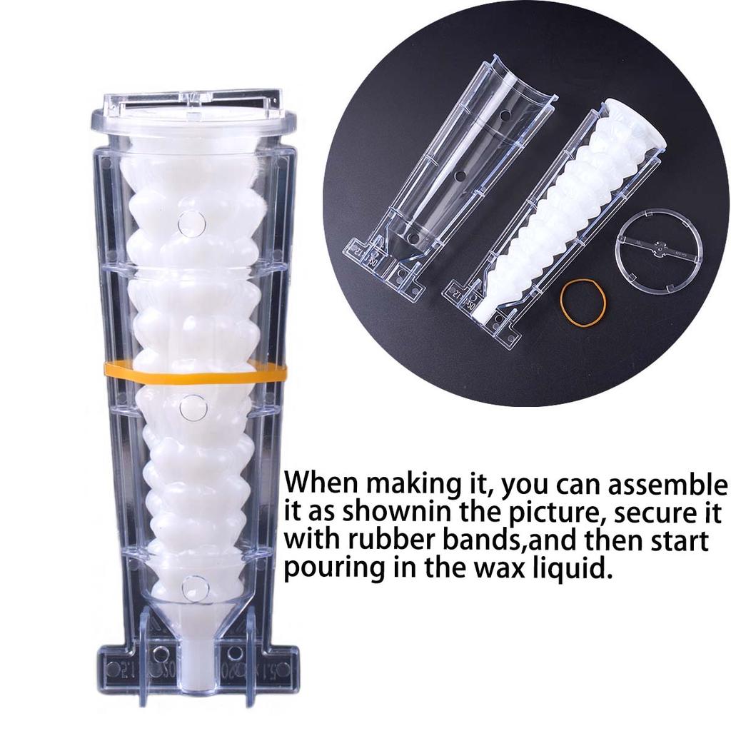 Julgranskandel Silikonform DIY med Yttre Plastfoder för att Förhindra Deformation Hantverkstillverkning Aromaterapi Tvål Ljus Verktyg