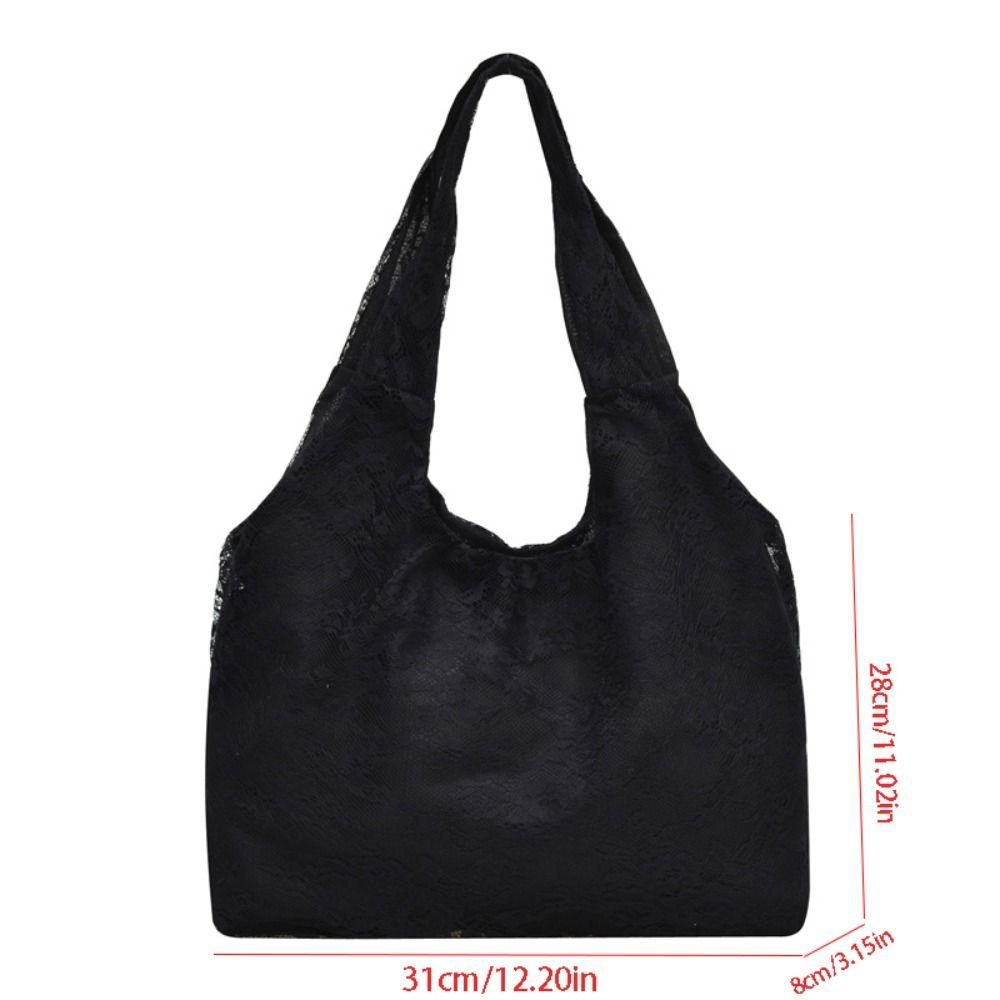 Handtasche Spitze Umhängetasche Leichte Blumen-Canvas-Tasche Tragbare Blumen-Tragetasche Täglich
