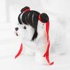 Pet Nezha Headband Dog Costume Headwear Lovely Cats Wigs Hairhoop for Halloween Party Dress Up Dog Costume Headband