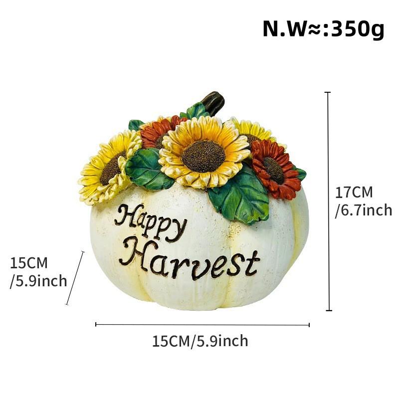 Realistic Pumpkin Resin Decorative Figurine Halloween Home Decoration Modern Minimalist Tabletop Ornament