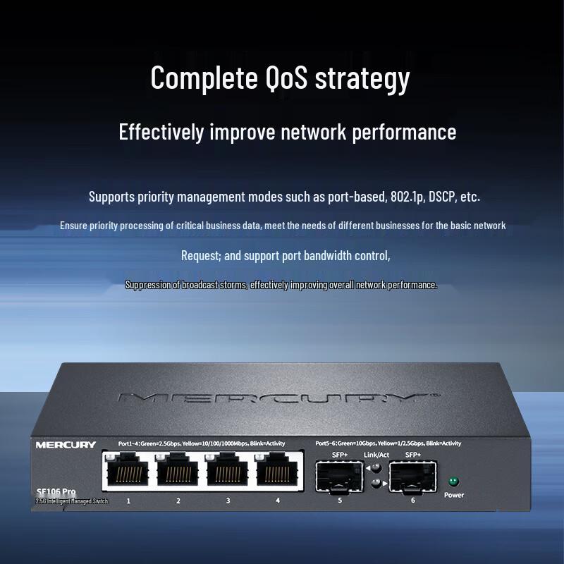 MERCURY SE106 Pro 2.5G/10G Smart Managed Ethernet Switch