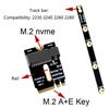PCIE4.0 2230 A+E Key NVME Extension Adapter with Bracket Risers Card for 2230 2242 2260 2280 Laptop Motherboard