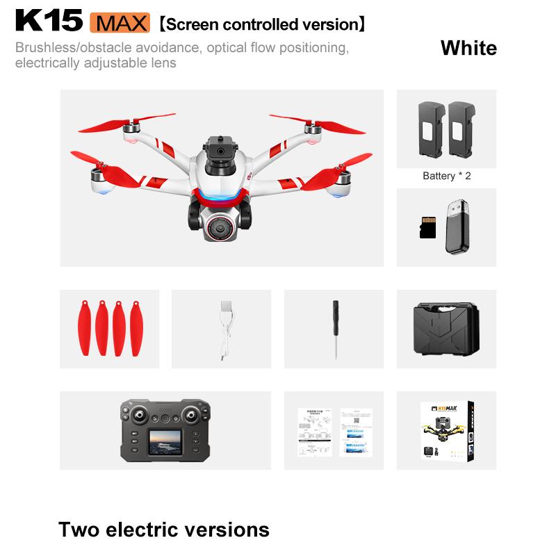 2025 New K15 Max Screen Controlled Version Drone With 4K HD Camera Aerial Photography Obstacle Avoidance Quadcopter Dron RC Toys