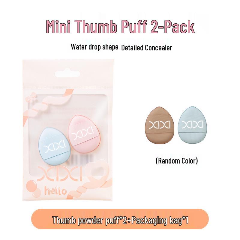 XIXI Soft Thumb Powder Puff - Skin-Friendly, Easy Application, No Caking, Dual-Use Makeup Tool for Students & Parties