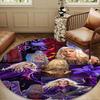 Halloween Witches Round Rug for Livingroom,Bedroom, Palyroom, Chair Rug, Area Rug, Circle Carpet, Large Size Fan Christmas Gift