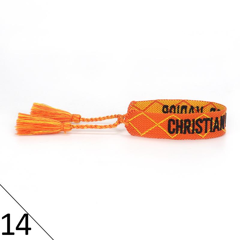 Handmade Embroidered Friendship Bracelet with Tassels for Women