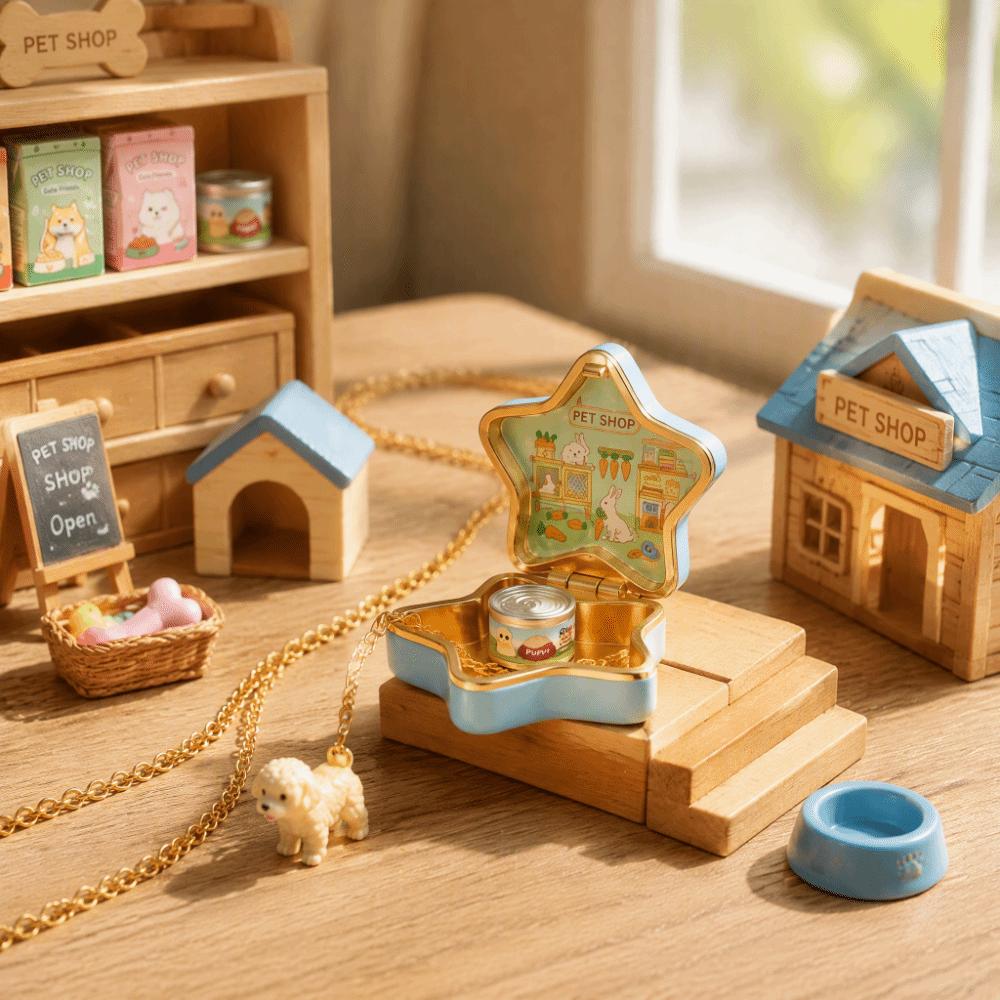 Enamel Craft Openable Pendant Necklace Eco-friendly Copper Enamel Dog Necklace  Women Daily Wear