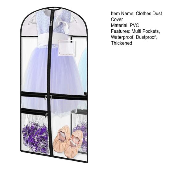 Torba do przechowywania odzieży 4 kieszenie zapinane na zamek, składana, odporna na kurz