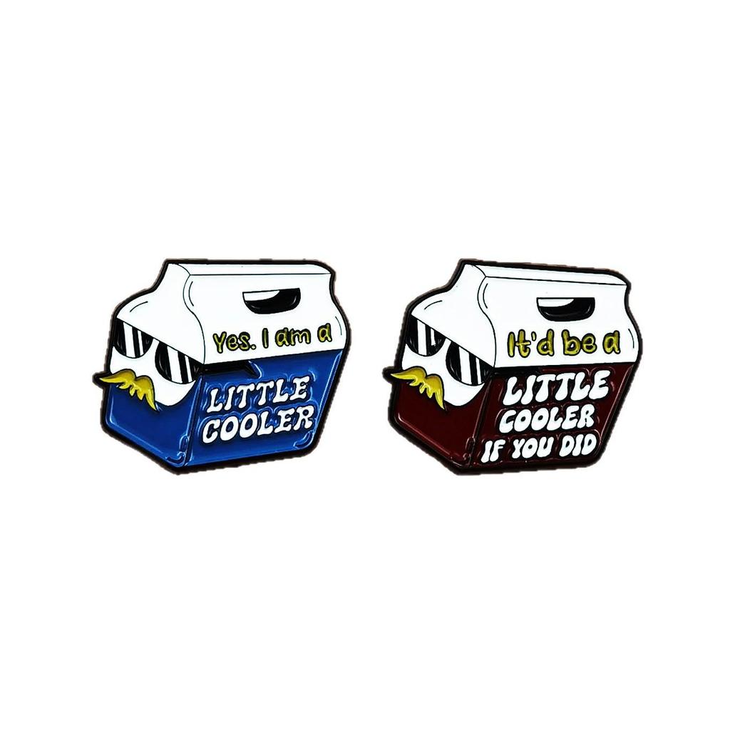 Cute Cartoon Animal Milk Carton Brooch: Versatile English Letter Backpack Accessory