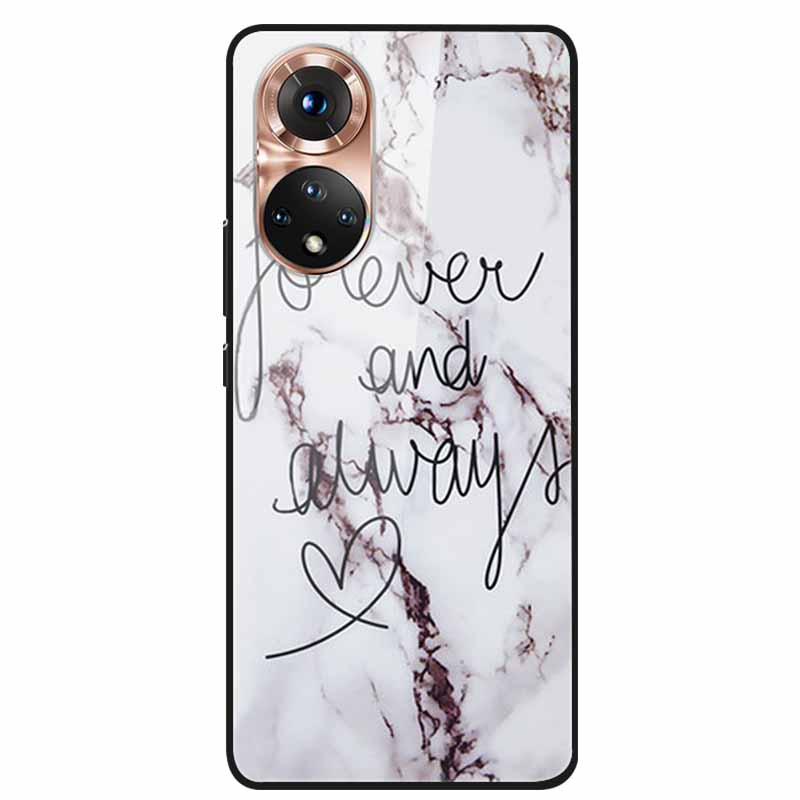 For Honor 50 Case Marble Tempered Glass Back Cover Hard Case For Huawei Honor 50 Pro Phone Cases NTH-AN00 NTH-NX9 Fundas Coque