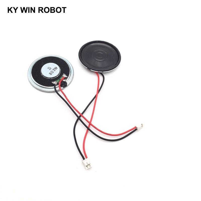 2pcs/lot New Ultra-thin speaker 8 ohms 2 watt 2W 8R speaker Diameter 40MM 4CM thickness 5MM with PH2.0 terminal wire length 10CM