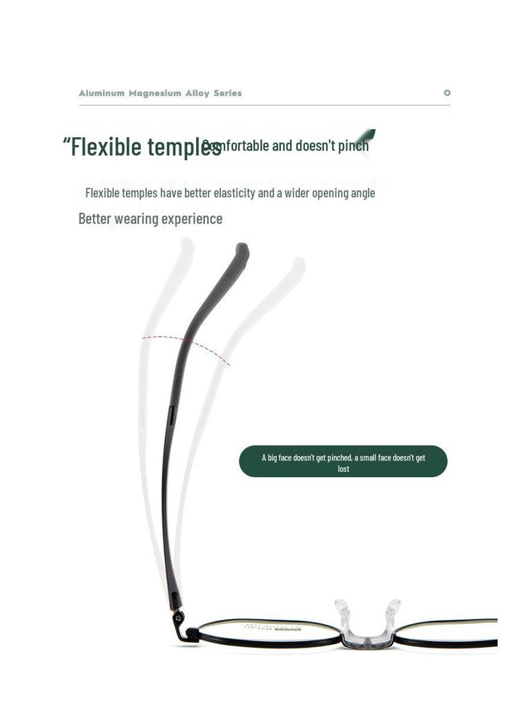 Retro Polygon Eyeglass Frame for Men and Teens, Ultralight Style 7511S