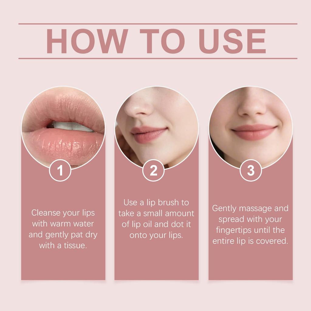 Moisturizing and Volumizing Lip Oil Daily Portable Moisturizing and Nourishing Lip Skin Care, Daily Moisturizing and Delicate Application