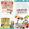 Montessori Baby Screw Nut Set Wooden Construction Toy For Early Learning