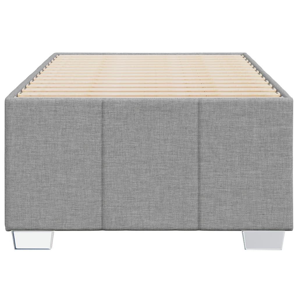 Bed Frame Without Mattress Light Grey 80 X 200 Cm Fabric