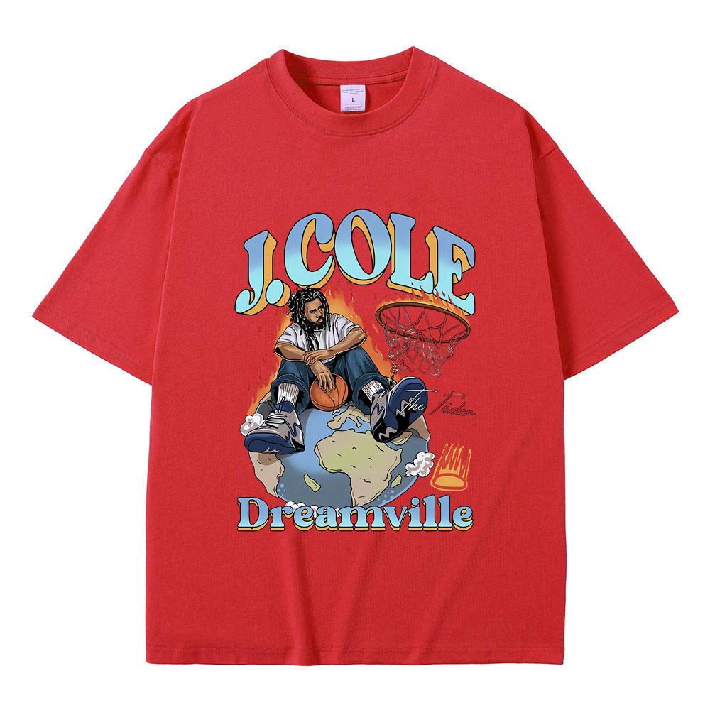 Best Famous Rapper J. Cole The Fader Dreamville Graphics Tshirt Men Women's Hip Hop Vintage Tees Male Fashion Oversized T-shirt