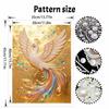 DIY Pearl Gem Golden Peacock Bird Shining Bead Craft Art Home Wall Ornament Simple Unframed Room Decoration Art Piece Modern Elegant Decor Gift
