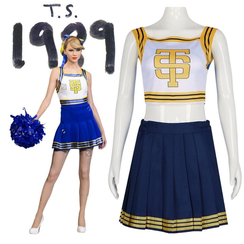 Taylor Cheerleading Swift Dance Skirt Uniform Costume Anime Party Halloween Fans