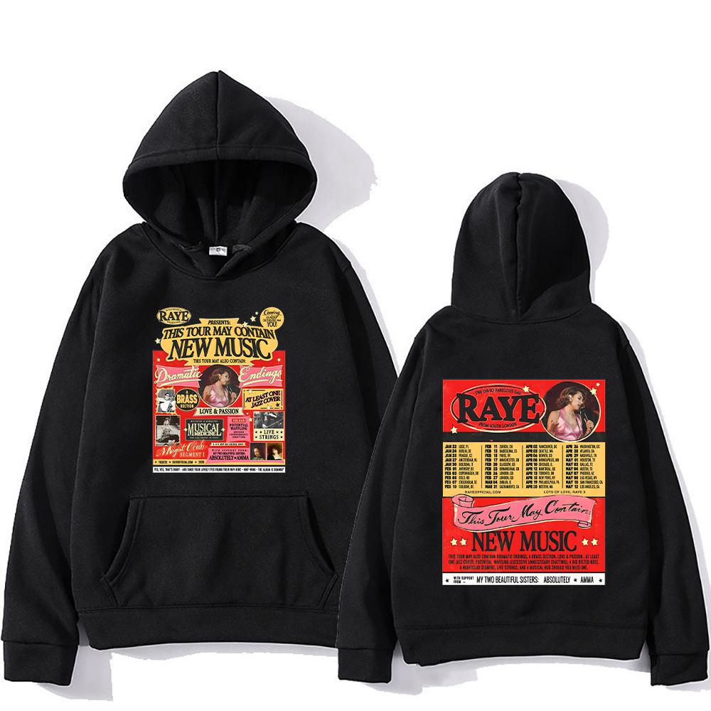 Raye Harajuku Fashion Hoodies Raye Tour 2026 Graphic Clothing Fall Long Sleeve with Hooded Men Women Sweatshirt Casual